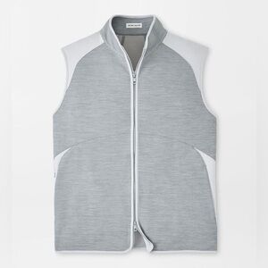 Peter Millar Gale Gray Vista Hybrid Full-Zip Vest MF24EK44 Golf